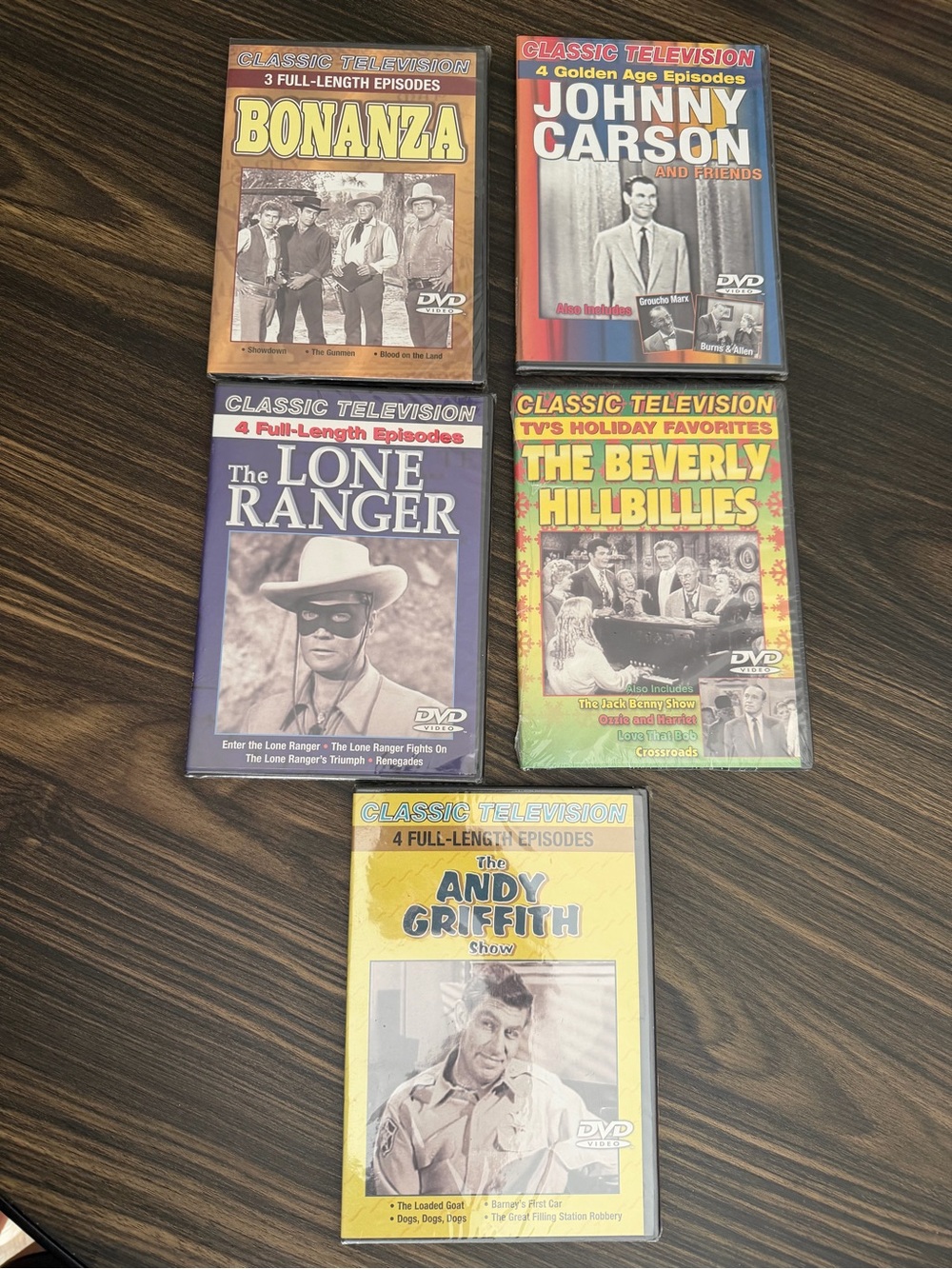 Classic dvds. There are 5 new with plastic